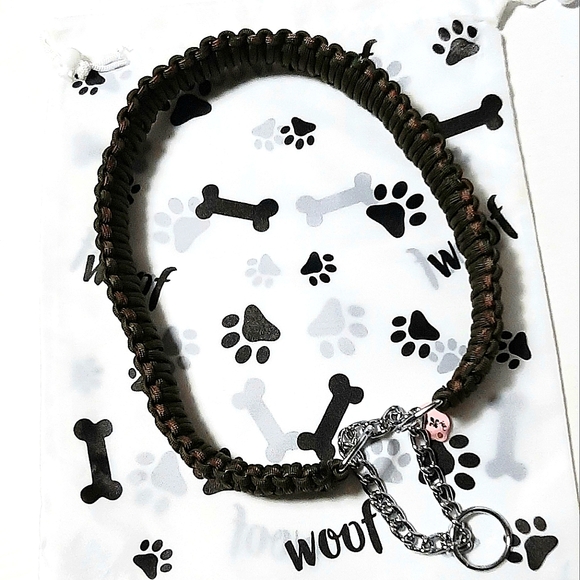 Paracord Dog Collar King Cobra Weave Martingale Training 22.5" Collar - Picture 3 of 4